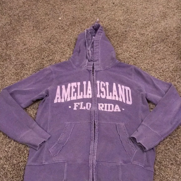Us Vintage Purple Hoodie Zipup Sweater 